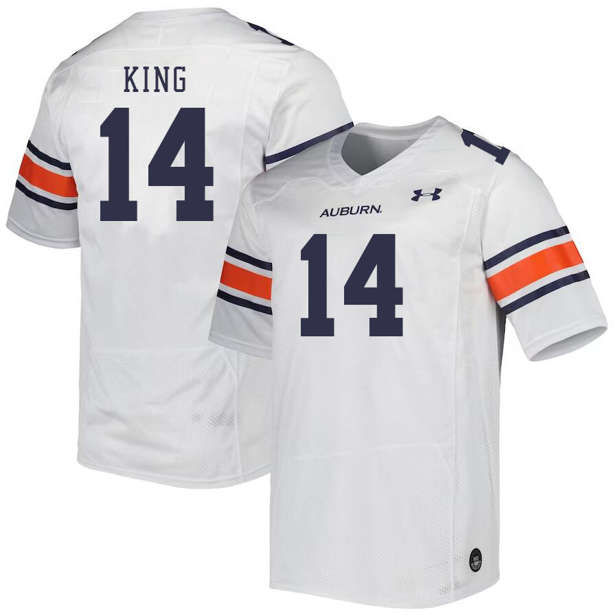 Men #14 Landen King Auburn Tigers College Football Jerseys Stitched-White